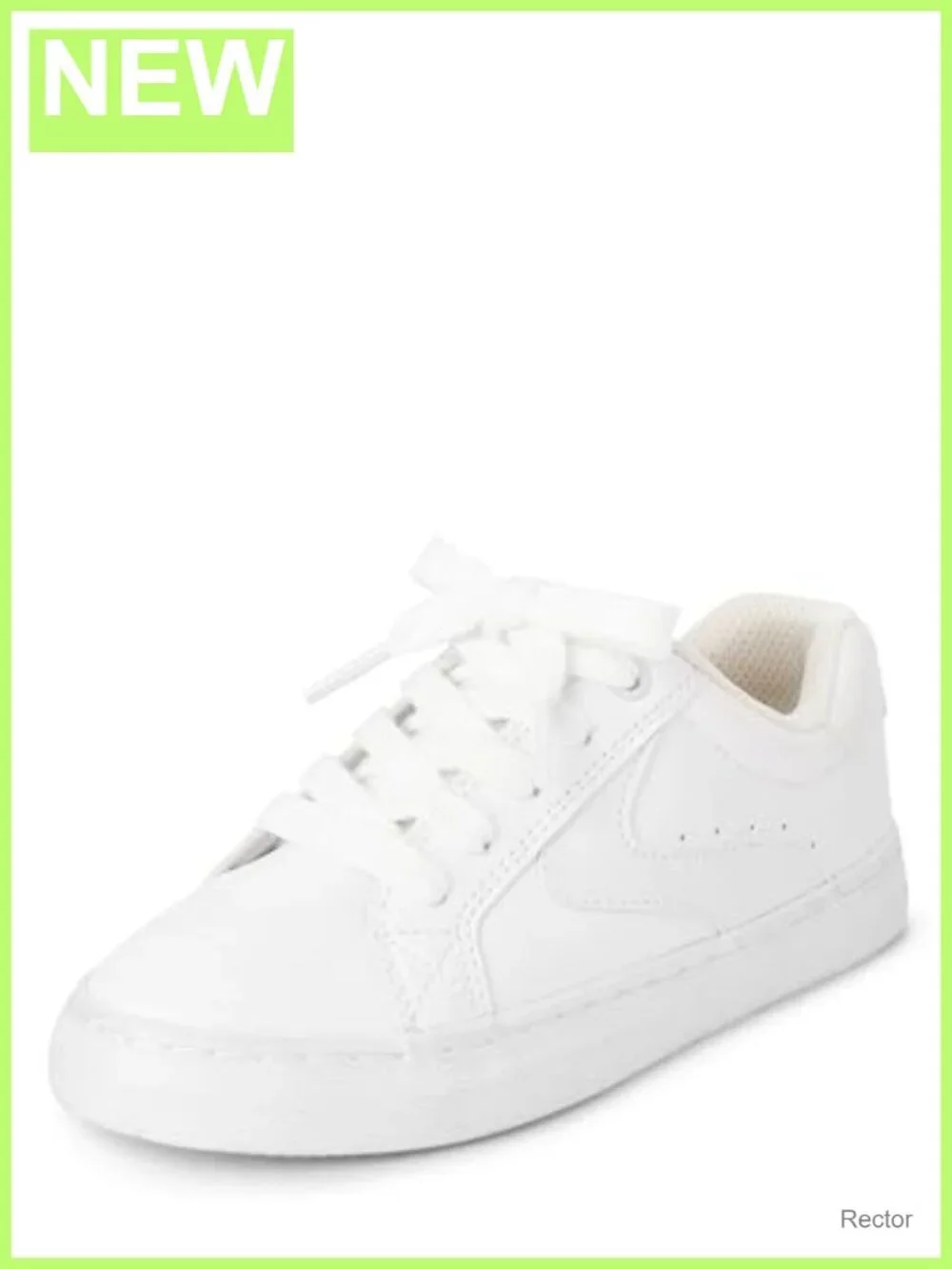 Boys Faux Leather Uniform Low Top Sneakers Lace-Up Comfortable
